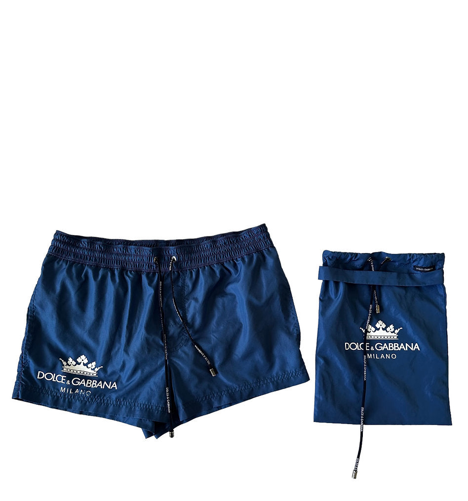 Dolce & Gabbana Crown Logo Swim Shorts