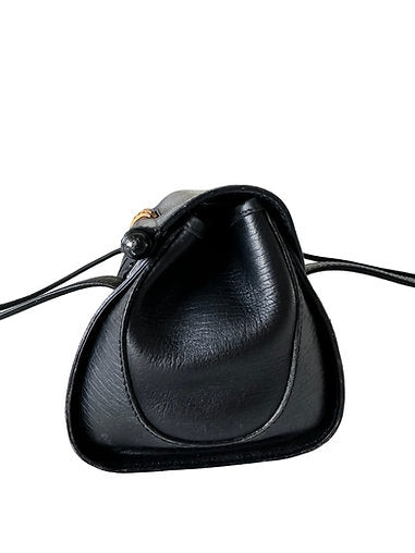 Gucci Black GG Canvas Bamboo Top Handle Bag