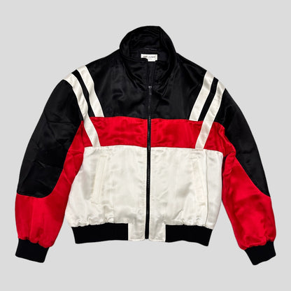 Saint Laurent Silk Jersey Retro Teddy Jacket