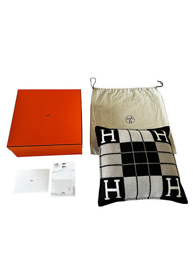 Hermes Avalon III Gris And Black Signature H Cushion PM