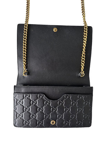 Gucci Signature Wallet On Chain Guccissima Leather Bag