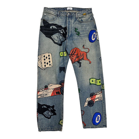 Rhude Doodle Print Jeans