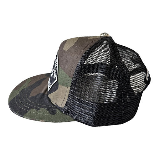 Chrome Hearts 3 Cross Hollywood Camo Trucker Hat