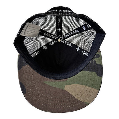 Chrome Hearts 3 Cross Hollywood Camo Trucker Hat