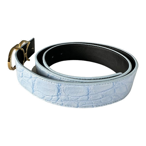 Dior Embossed Crocodile Leather Belt