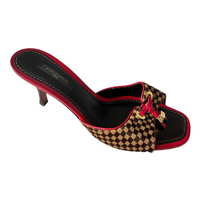 Louis Vuitton Damier Check Poney Hair Heels