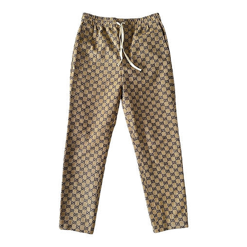 Gucci GG Canvas Pant With Leather Interlocking G Pants