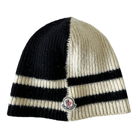 Moncler Two-tone Striped Wool Beanie