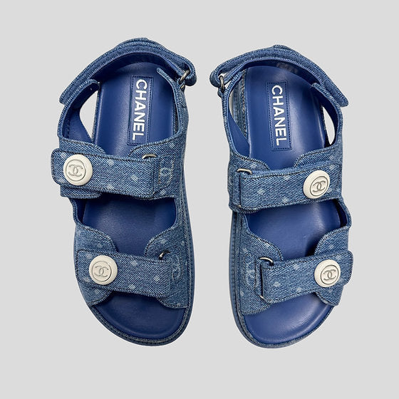 Chanel Denim CC Dad sandals