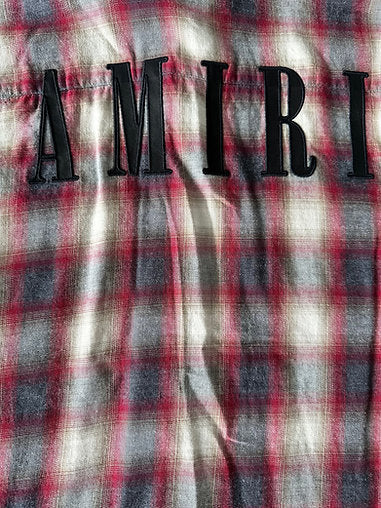 Amiri Flannel Frayed-hem Plaid Shirt