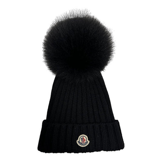 Moncler Logo Wool Berretto Beanie