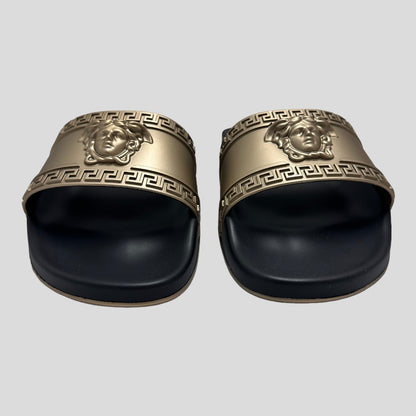 Versace Metallic Medusa Slides