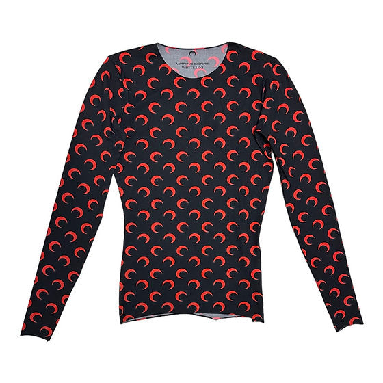 Marine Serre Second Skin Crescent Moon Print Shirt