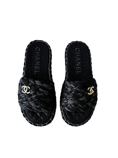 Chanel Braided Cord CC Mules