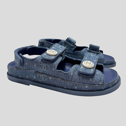 Chanel Denim CC Dad sandals