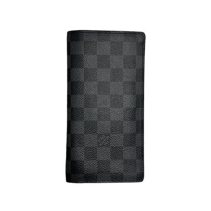 Louis Vuitton Black Damier Graphite Canvas Brazza Wallet