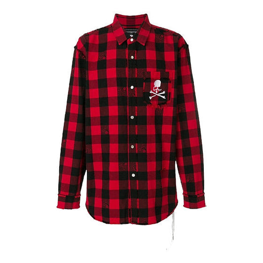 Mastermind World Reversible Plaid Long Sleeve Shirt