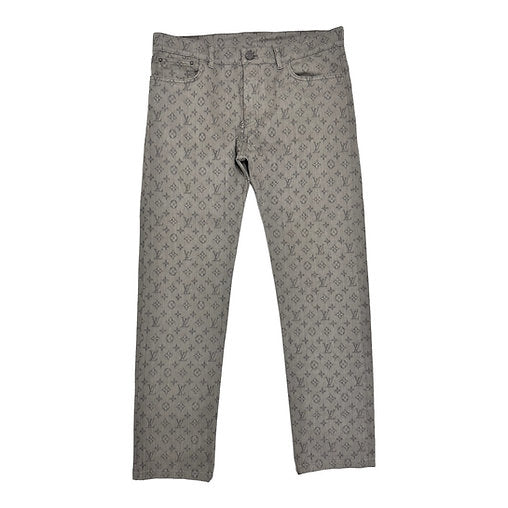 Louis Vuitton Grey Monogram Slim Jeans