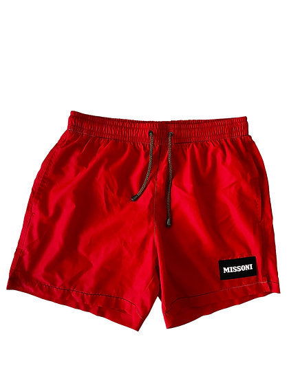 Missoni Red Logo Swim Shorts