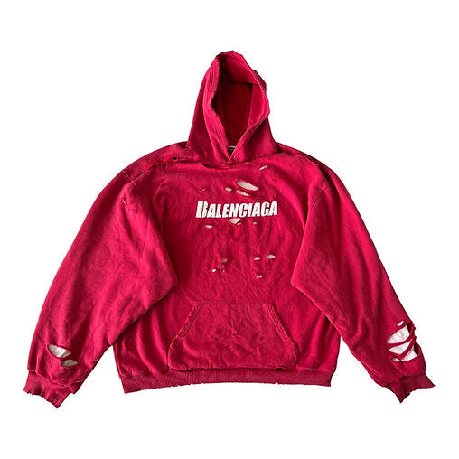 Balenciaga Unifit Layered Destroyed Hoodie