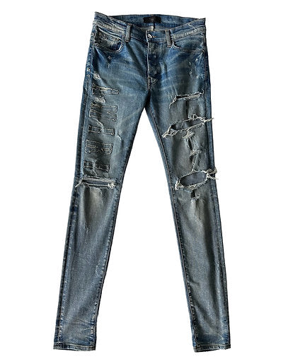 Amiri Flanned Logo Denim Jeans