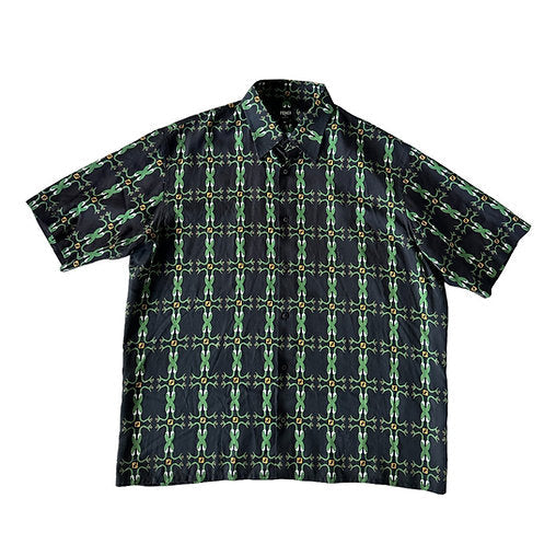 Fendi Snake Print Poplin Shirt