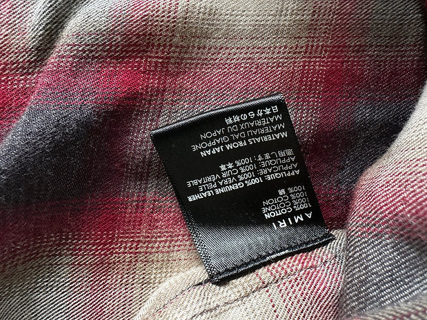 Amiri Flannel Frayed-hem Plaid Shirt