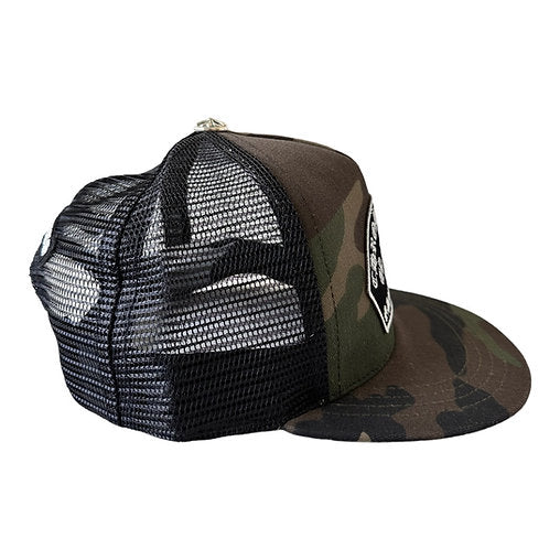 Chrome Hearts 3 Cross Hollywood Camo Trucker Hat