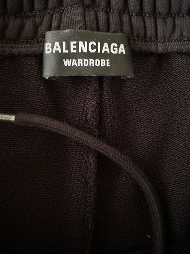 Balenciaga Wide-leg Logo Print Jersey Shorts