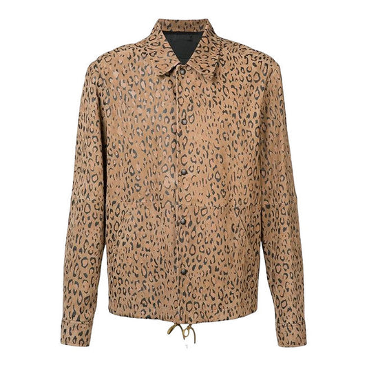 Alexander Wang Leopard Print Coach Leather Jacket