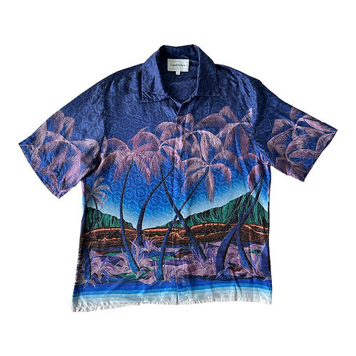 Casablanca Nuit A Maui Printed Silk Shirt