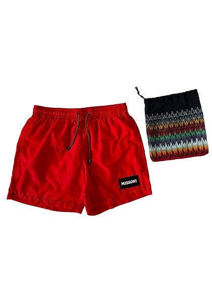 Missoni Red Logo Swim Shorts