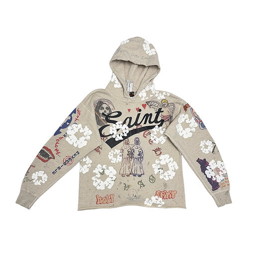 Denim Tears X Saint Michael Graphic Print Hoodie