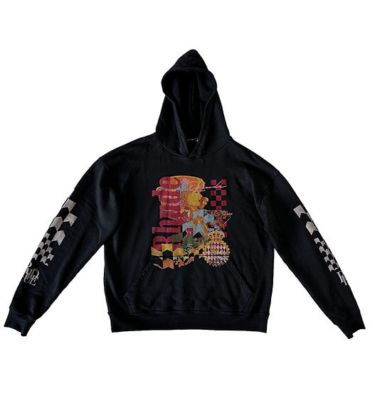 Rhude Joyride Graphic Hoodie In Vintage Black