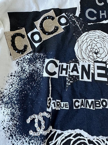 Chanel Cotton Sequin CC Logo Shirt