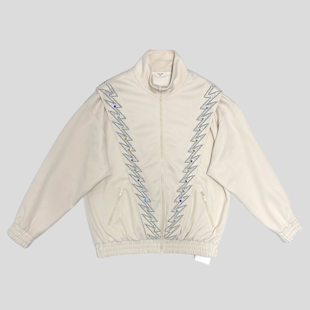 Celine Embellished Jersey Track Jacket