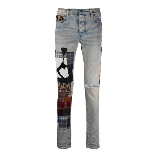 Amiri Artpatch Distressed Patchwork Jeans