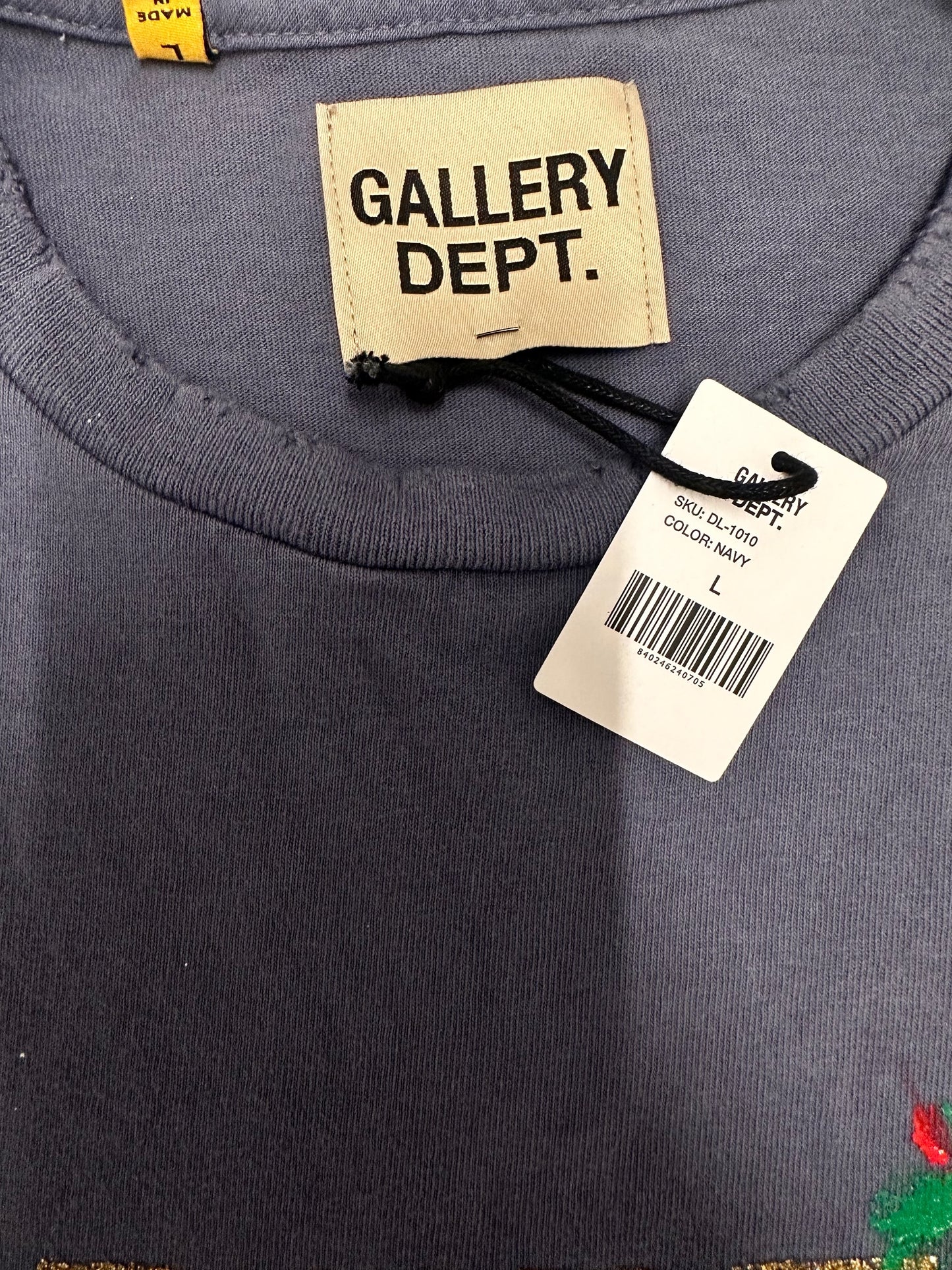 Gallery Dept Logo Handpainted Tee Navy