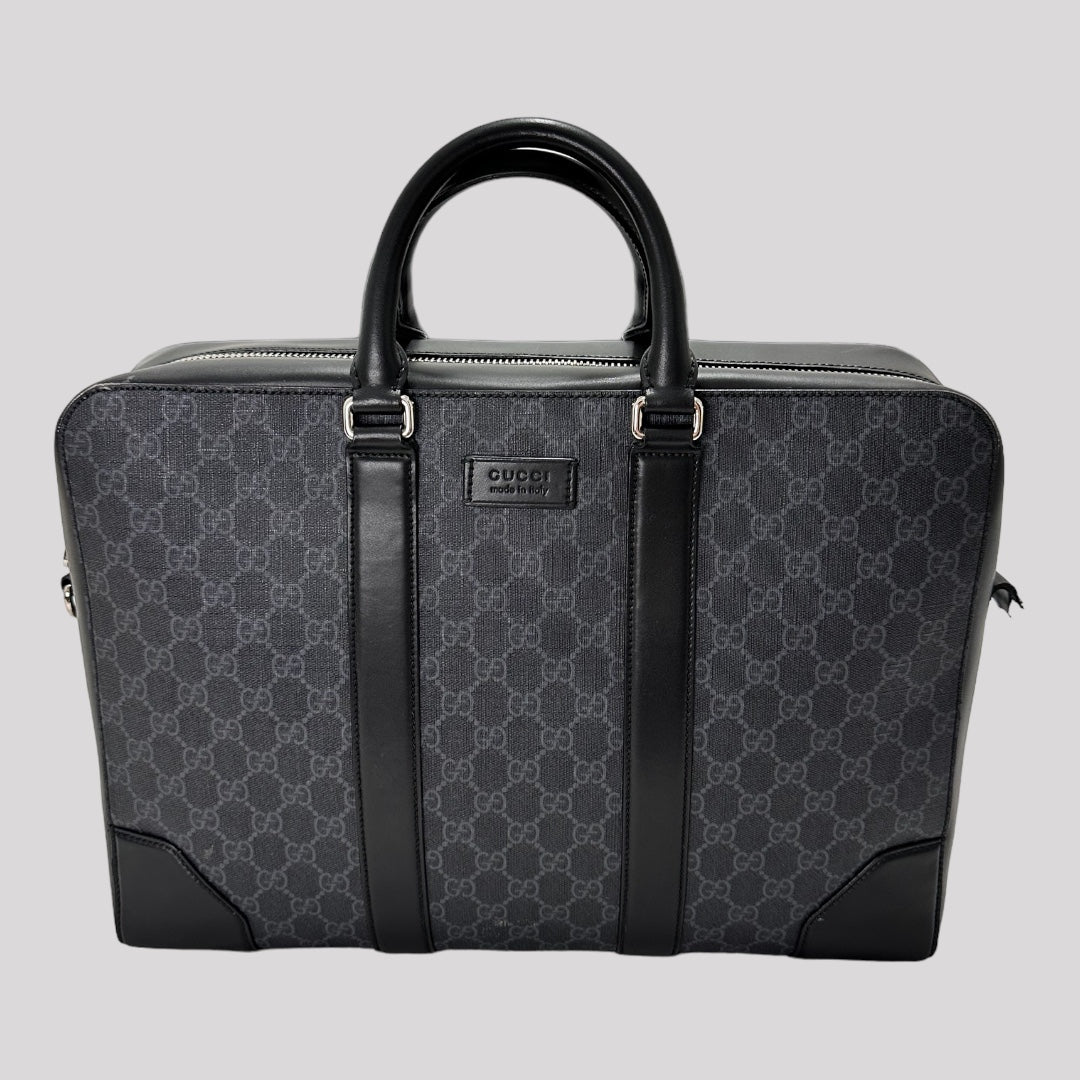 Gucci GG Supreme Black Briefcase