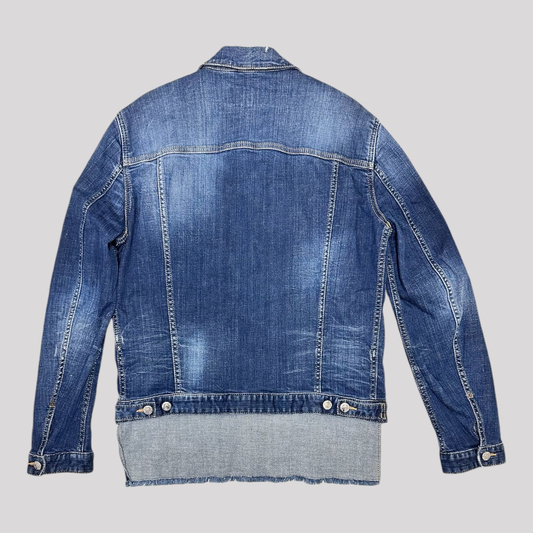 Dsquared2 Distressed Denim Button Front Jacket