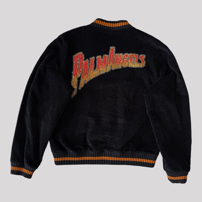 Palm Angels Logo Embellished CottonCorduroy Bomber Jacket