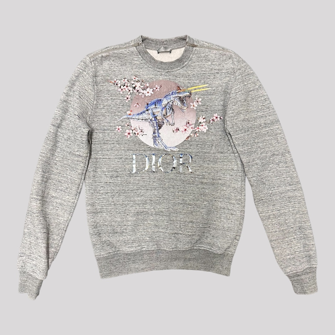 Dior x Sorayama Trannosaurus Rex Cherry Blossom Sweatshirt