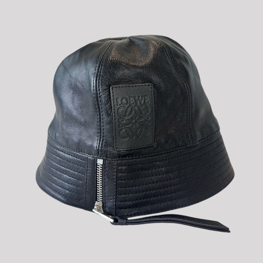 Loewe Leather Logo Bucket Hat