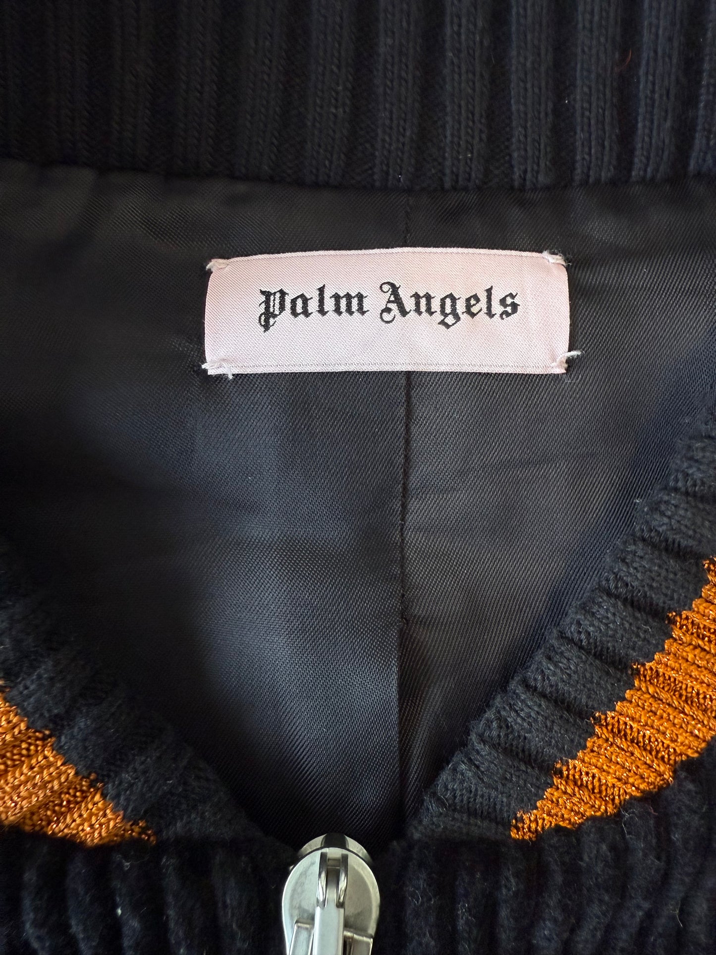 Palm Angels Logo Embellished CottonCorduroy Bomber Jacket