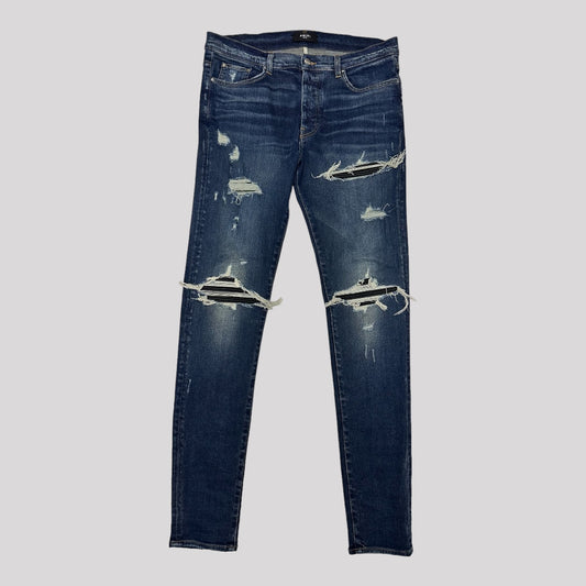 Amiri MX1 Core Distressed Stretch Denim Jeans