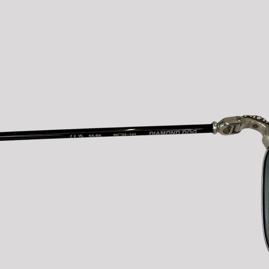 Chrome Hearts Diamond Dog Round Sunglasses