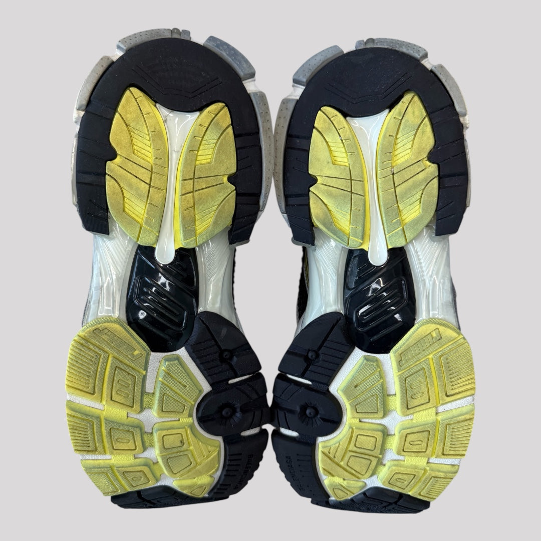 Balenciaga Dark Grey Yellow Runner Sneaker