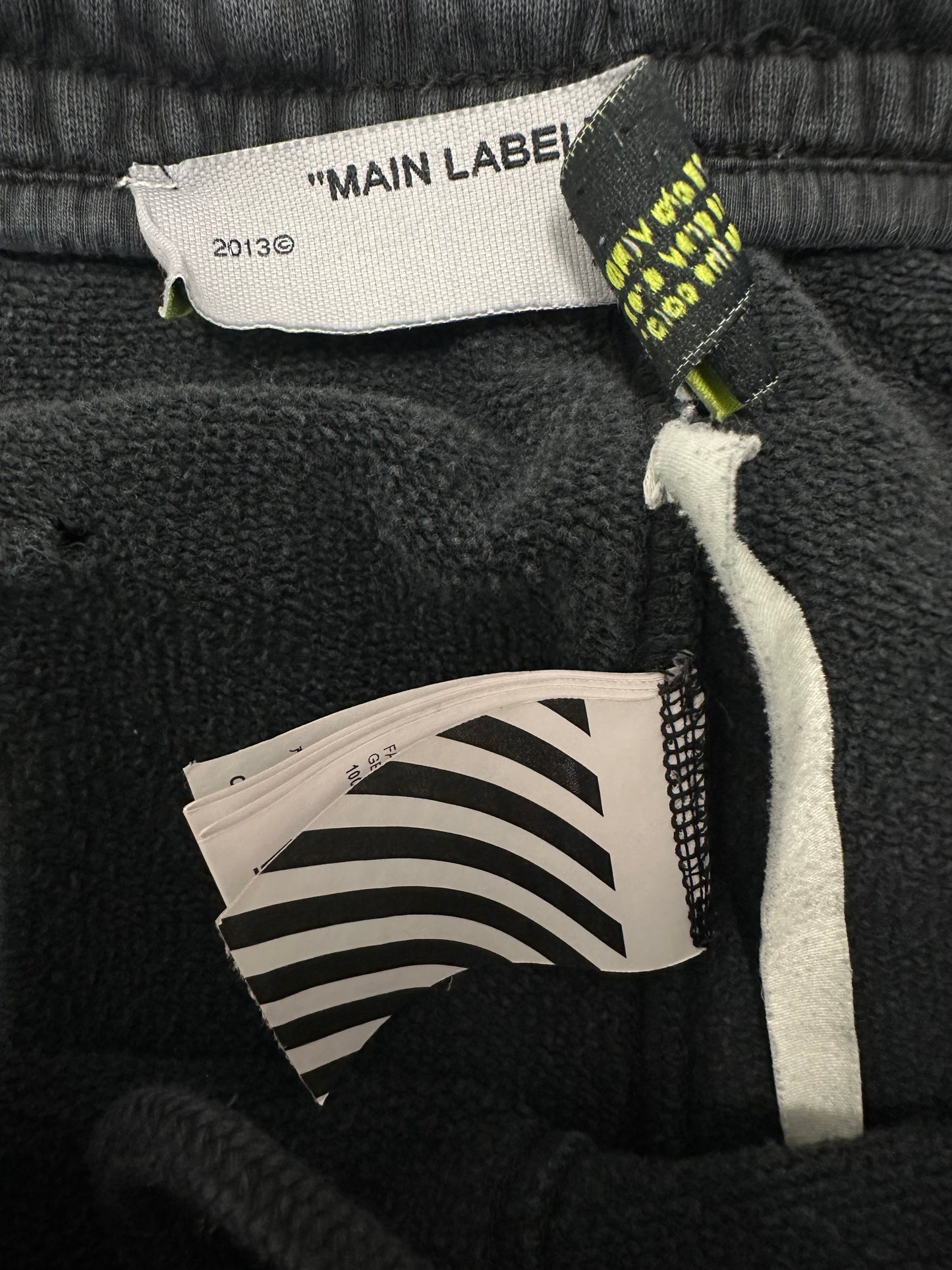 Off-White Printed Fleece Back Cotton Jersey Sweatpants