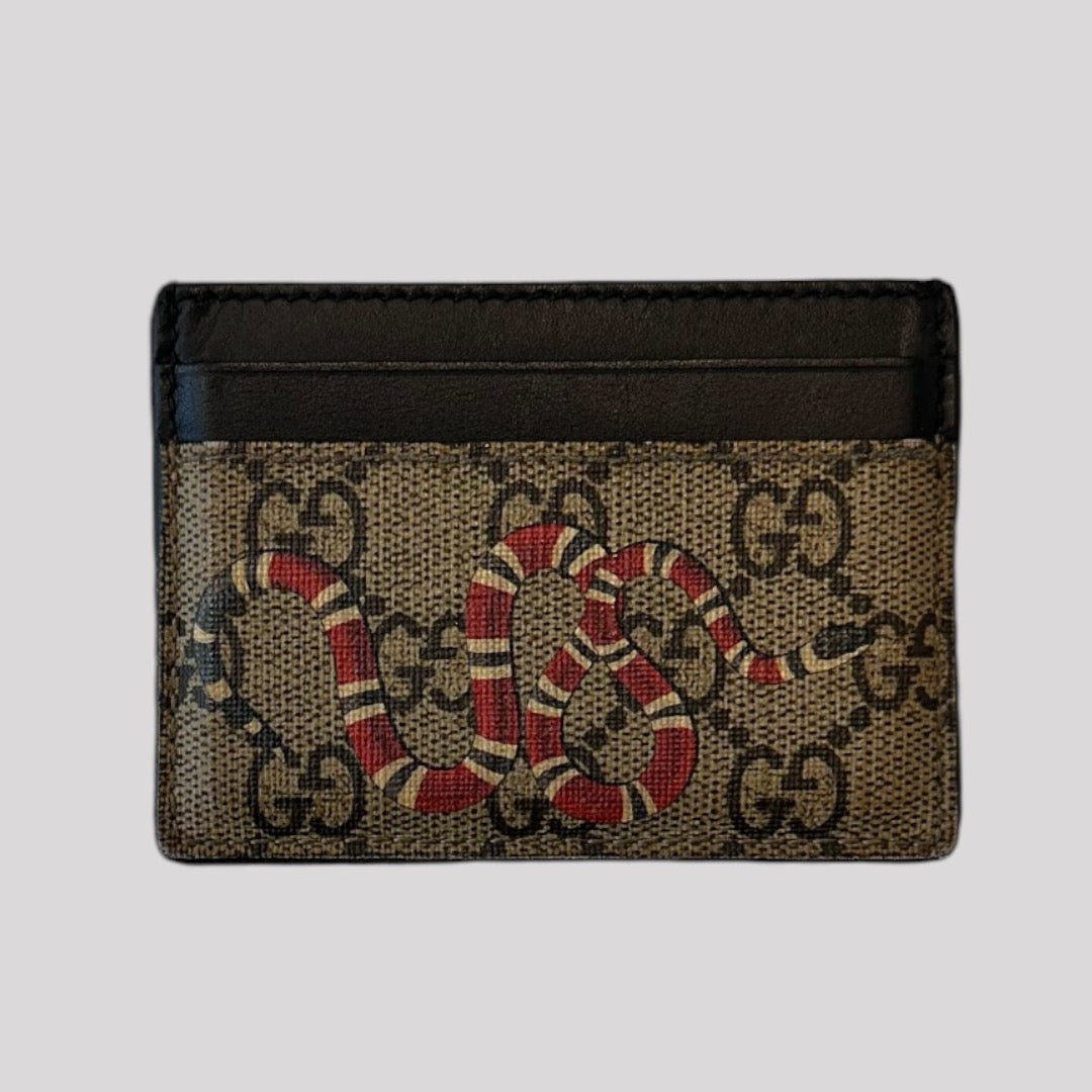 Gucci GG Supreme Kingsnake Card Holder