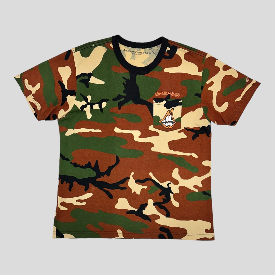 Chrome Hearts Matty Boy Caution Camouflage T-Shirt